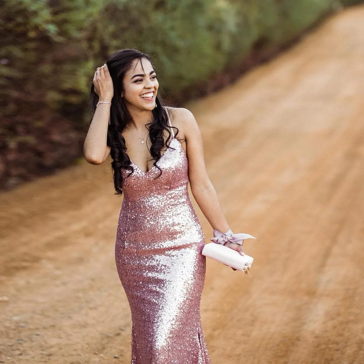 Sequined Spaghetti Strap Floor Length Prom Dress - Sparkling Graduation & Formal Evening Gown (Style 0521)