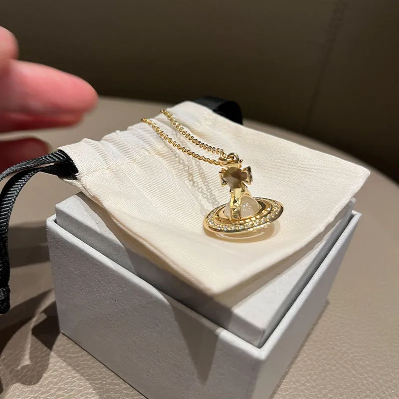 ネックレス・ペンダント +ENGBROX+ silver925 saturn heart cubic necklace EBNL24069WH LOVERS】silver925 czcross Necklaces | SEULEMENT