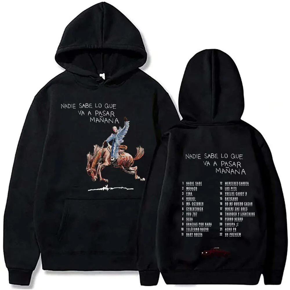 Bad Bunny Nadie Sabe Lo Que Va A Pasar Manana Merch Hoodies Winter Men Women Hooded Sweatshirts Fleece Tops Hip Hop Streetwear From Pyramidflagshipsto Vendor 27.82 DHgate.Com
