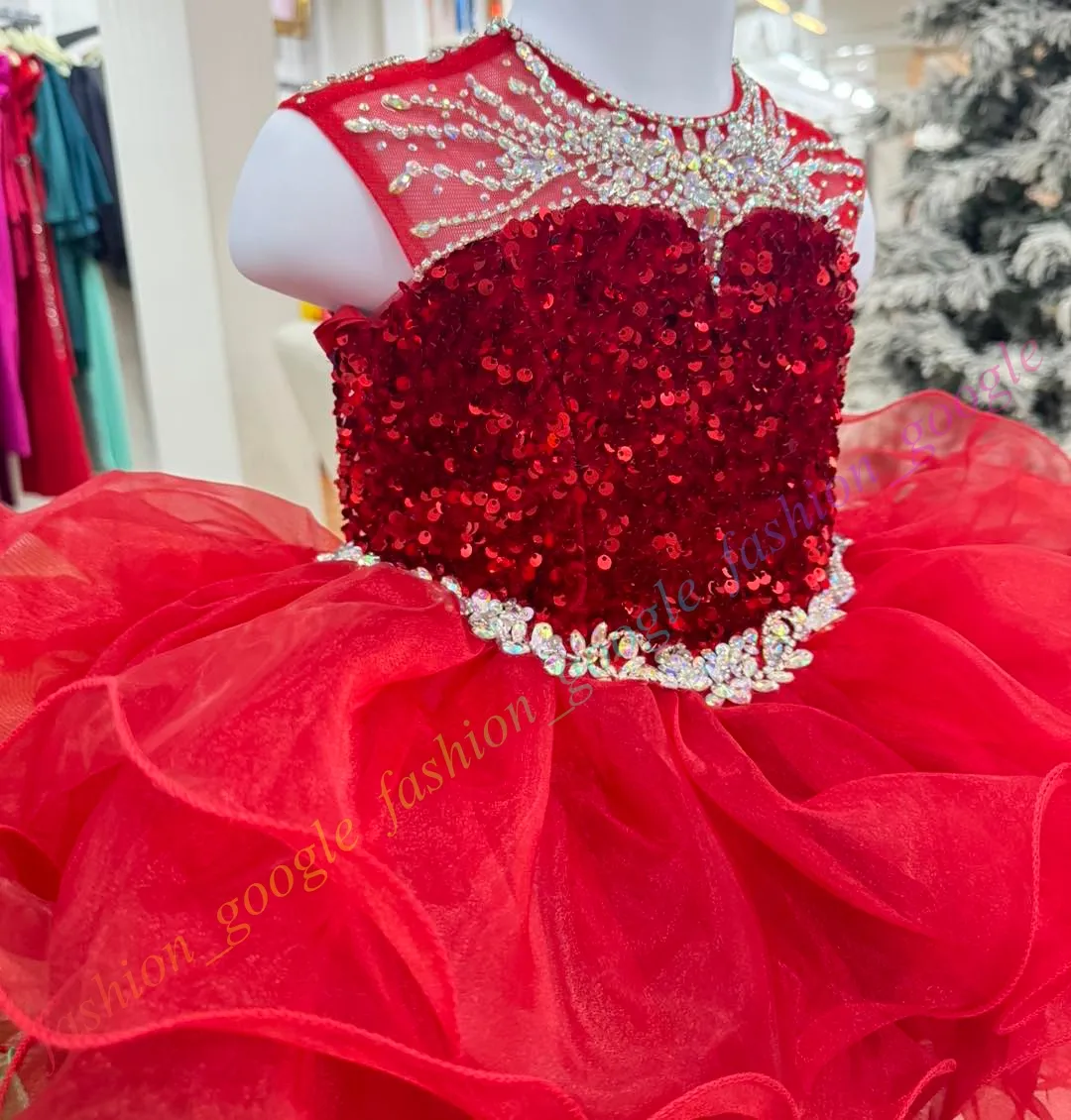 red glitz pageant dress Girls Glitz Pageant Dresses-Short Skirt SR272