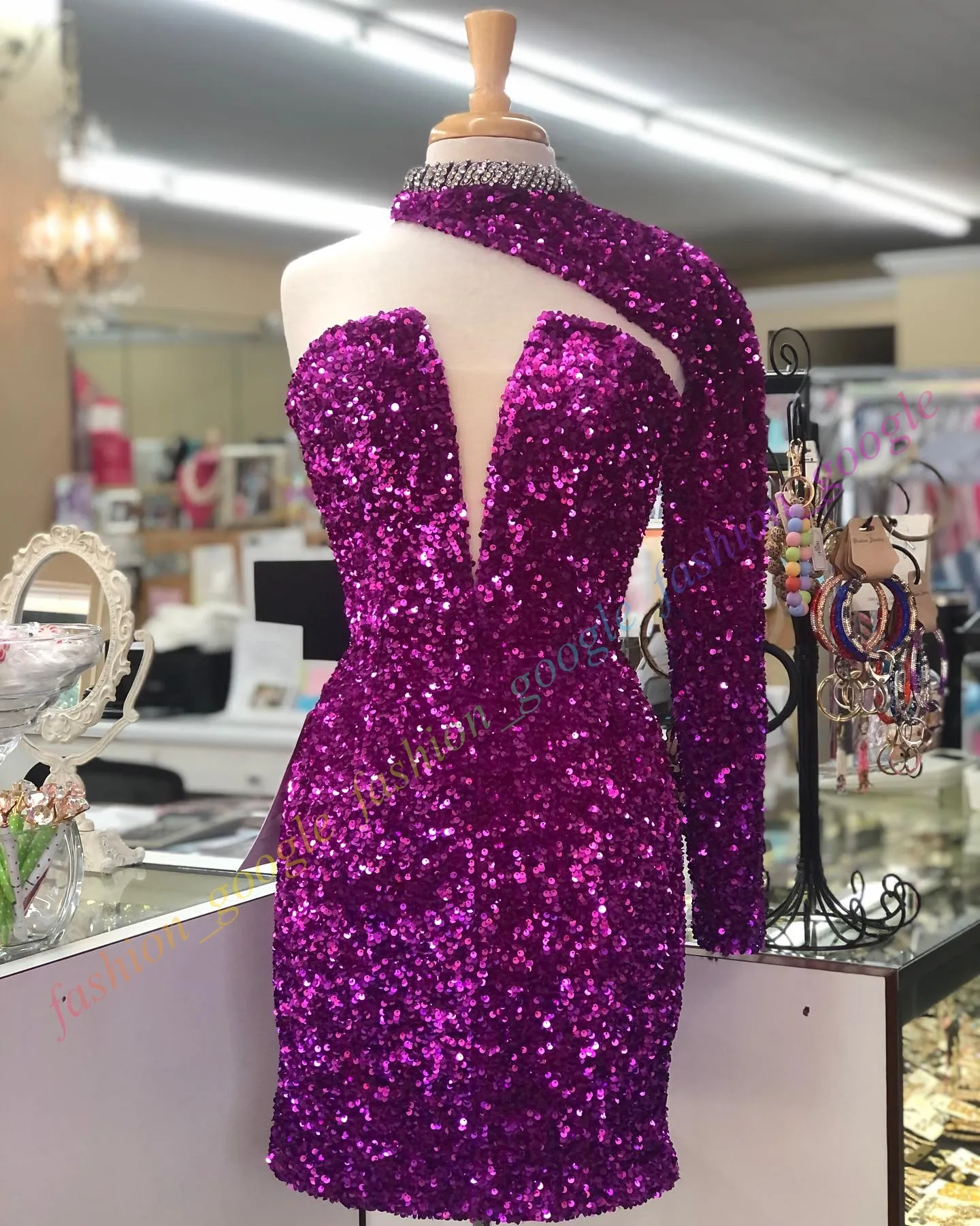 Ombre Purple Sequin Velvet Glitter Cocktail Dress With Detachable Collar And Sleeves Perfect For Junior Ladies Pageants Winter Formal Events Gala Graduation And NYE From Fashion google 92.73 DHgate.Co...
