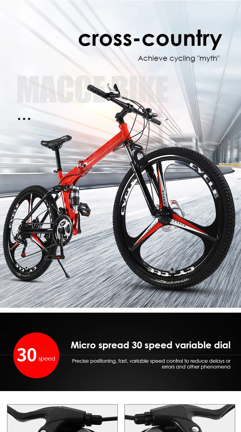 2024 VTT Pliant VTT 26 Pouces 21 Vitesses Acier A Haut Carbone Frein A Disque Mecanique Rouge Pour Adulte Et Junior Du 305 51 DHgate