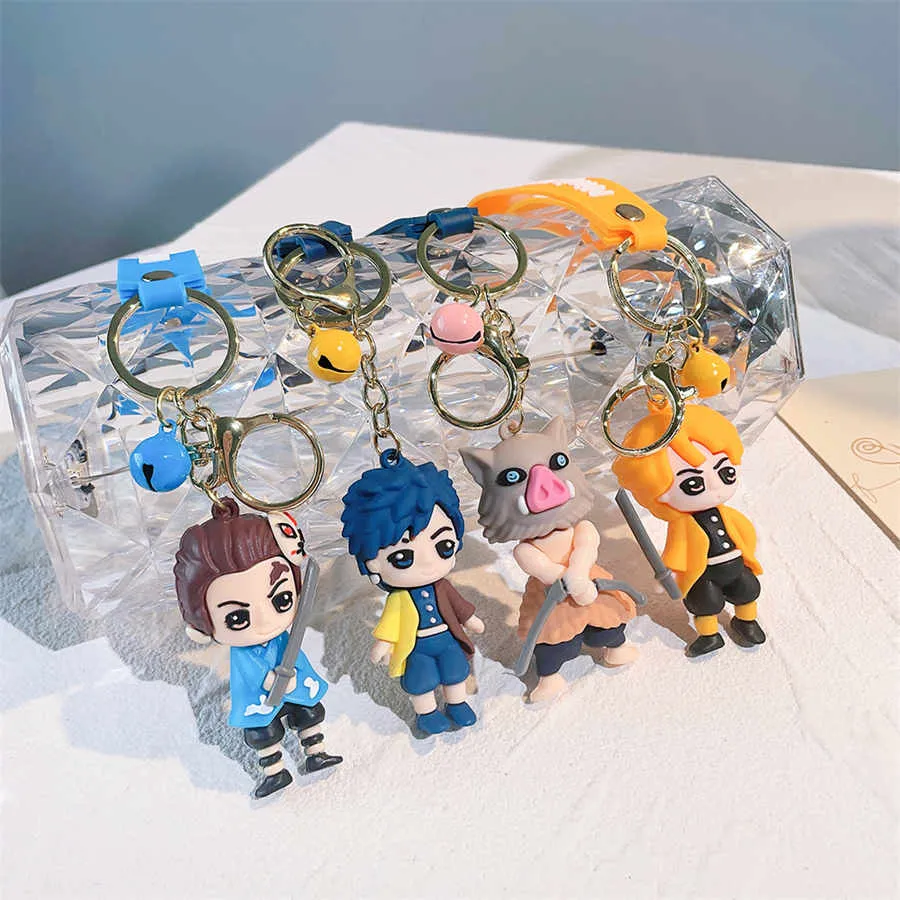 Wholesale Demon Slayer Keychains 3D Cute Figure Version Keychain