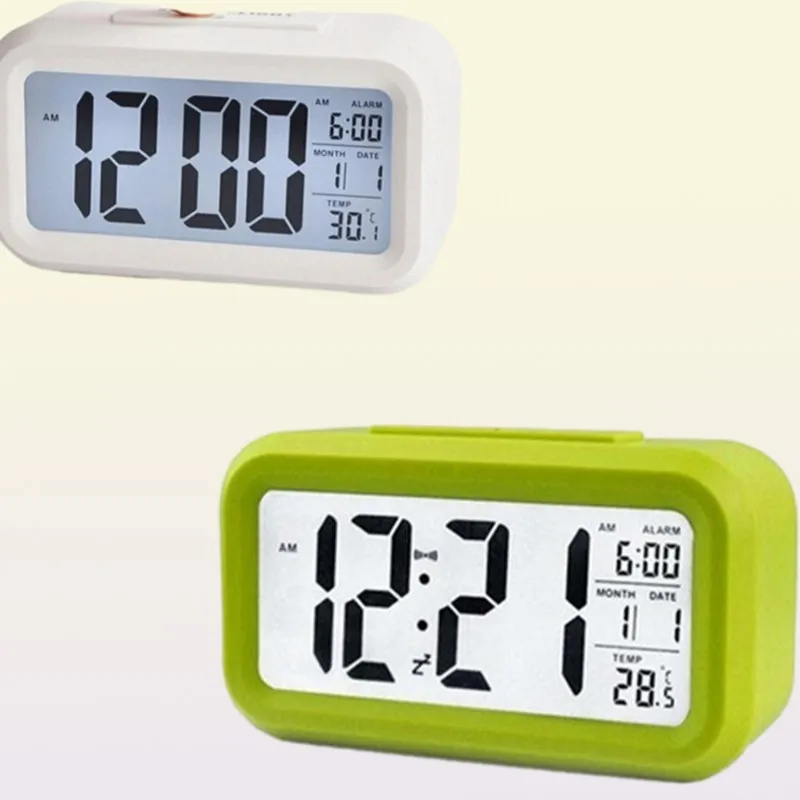Large Display Digital Alarm Clock - LED Desk Clock with Calendar ...
