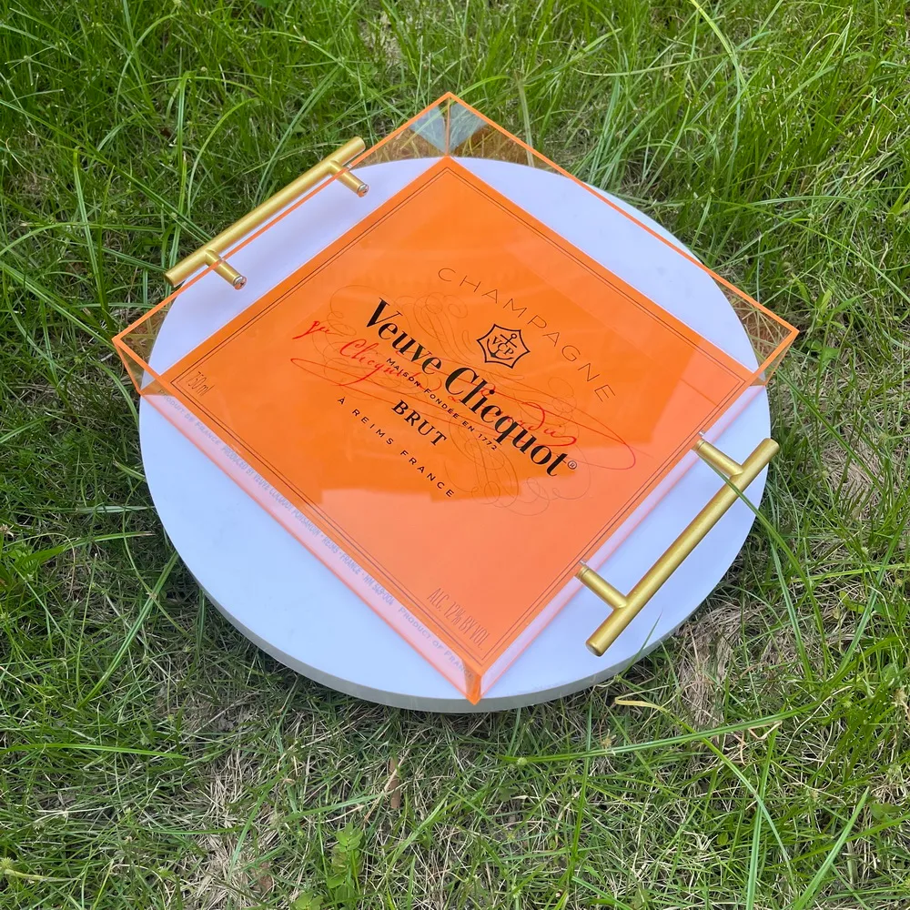 Fabulous Orange Veuve Clicquot Champagne Serving Tray Brand New