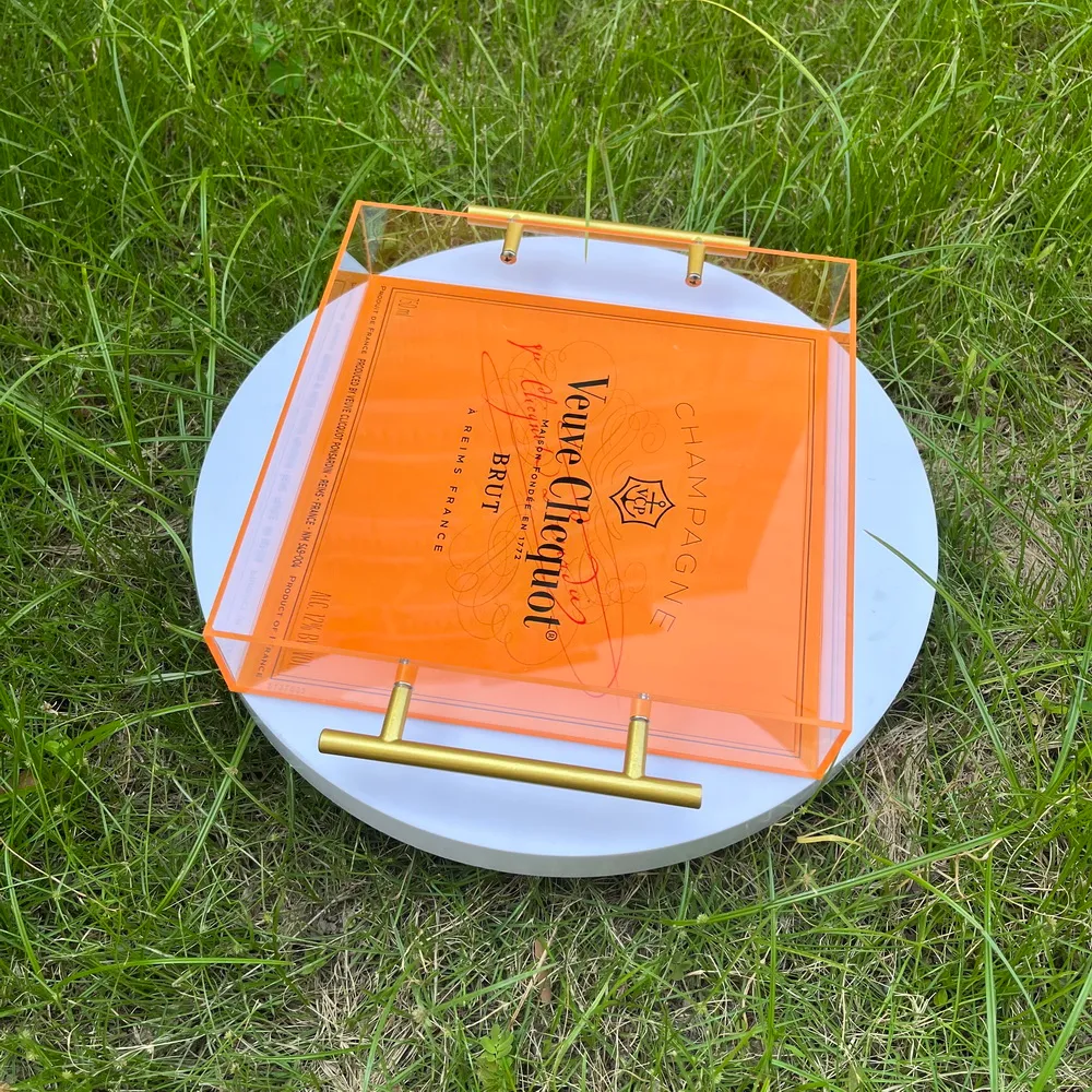 Fabulous Orange Veuve Clicquot Champagne Serving Tray Brand New