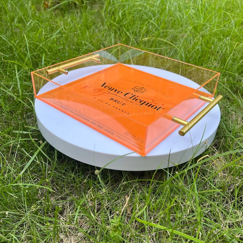 Fabulous Orange Veuve Clicquot Champagne Serving Tray Brand New