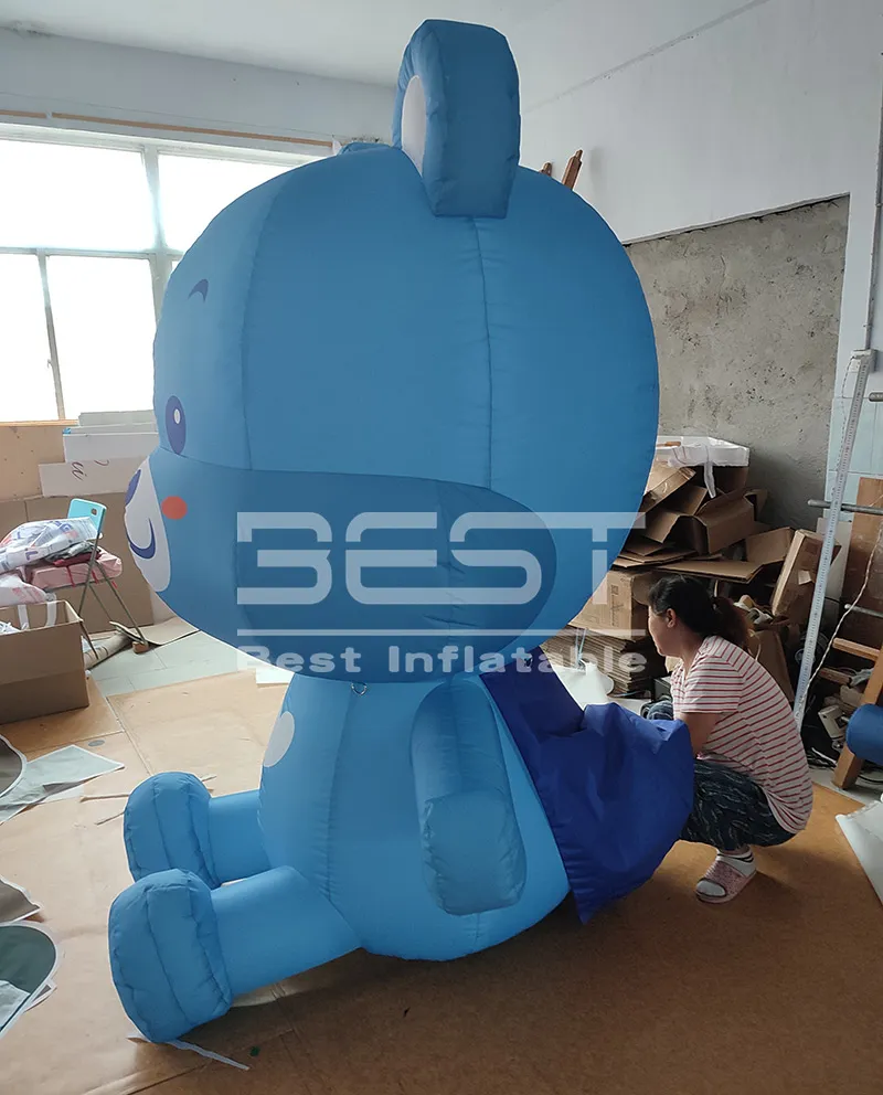Backpack Promowalker Inflatables 5ft Cute Inflatable Bear - Customizable Blue Cartoon Model, Outdoor ...