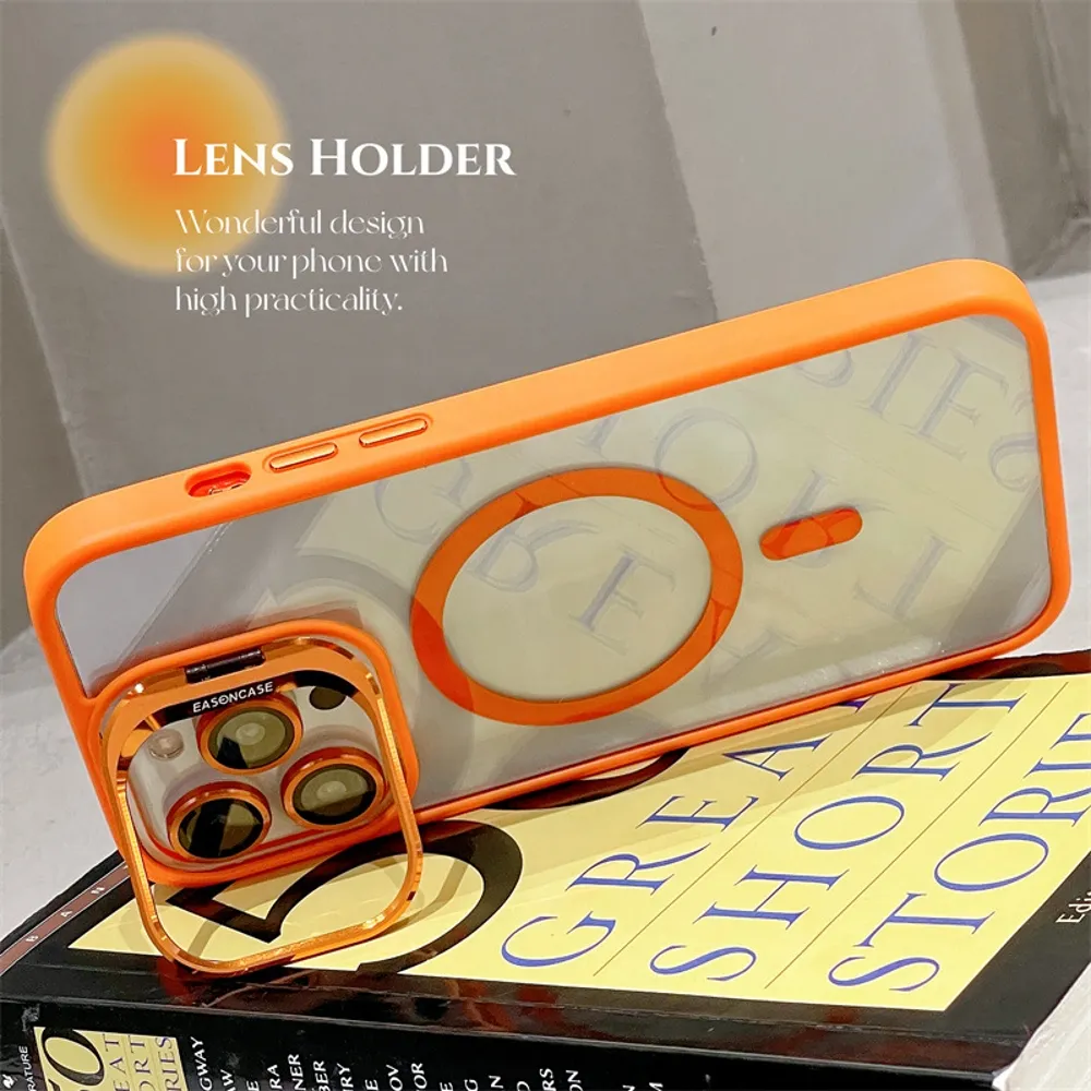 For IPhone 15 Pro Transparent Case With Camera Lens Protector, Compatible With MagSafe, Built-in - Foto 5