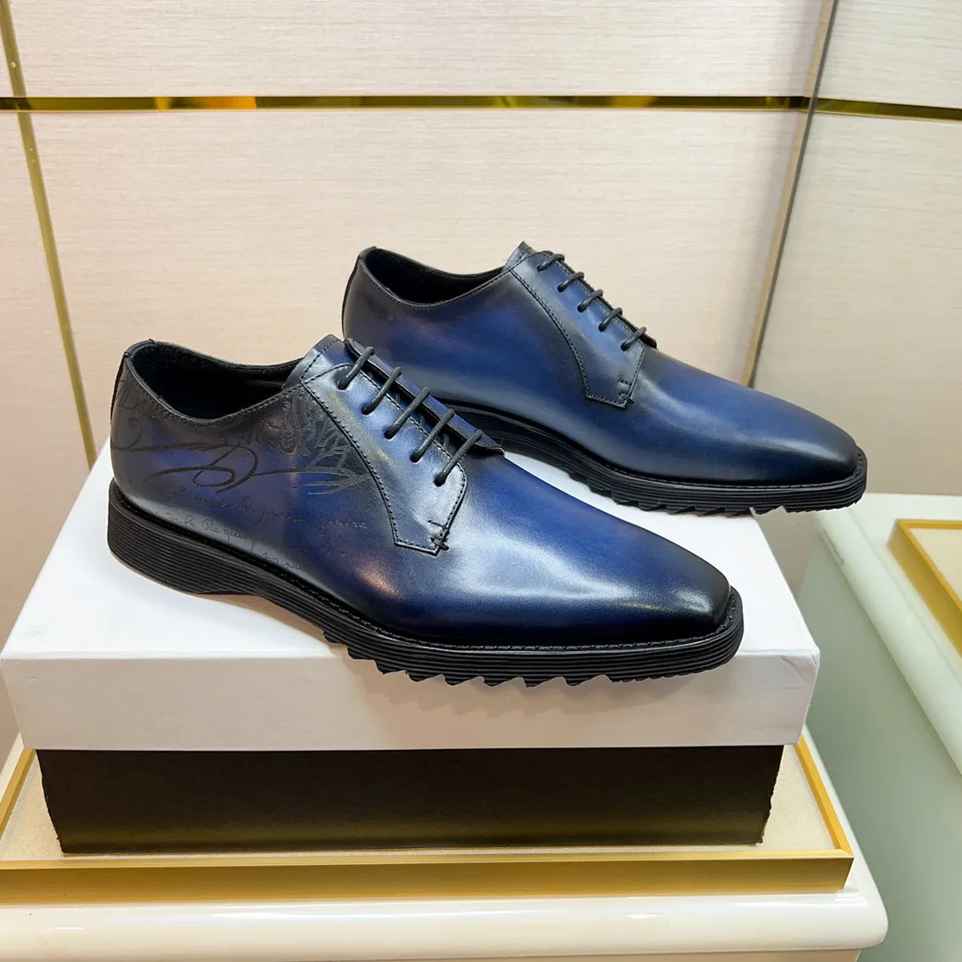 Handmade Italian Berluti Alessandro Galet Scritto Leather Handmade Italian Berluti Alessandro Galet Scritto Leather