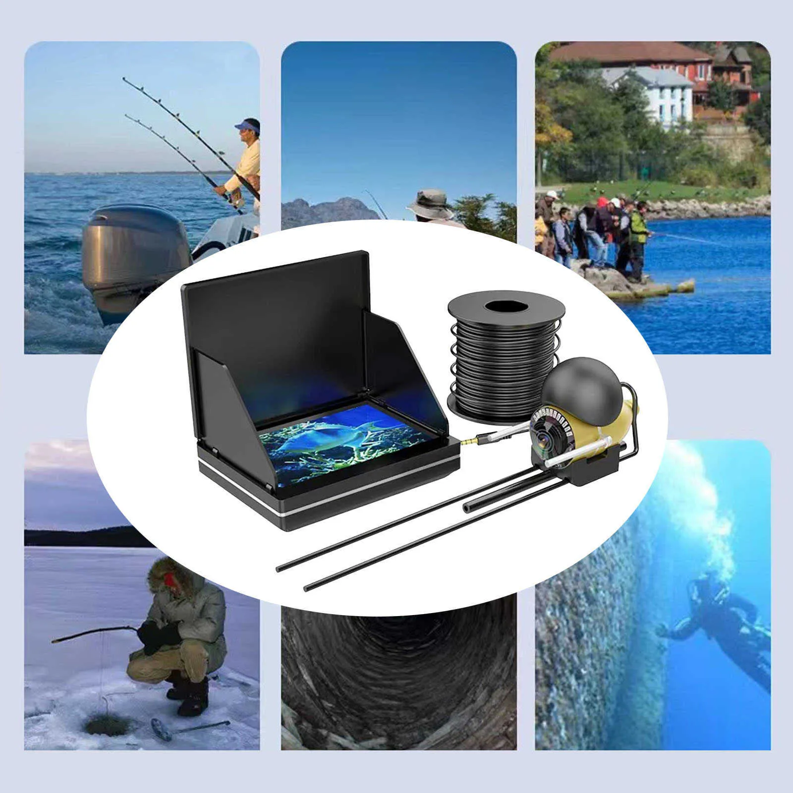 Fish Finder Fish Finder Monitor Fish Finder Underwater Ice Fishing Camera  Waterproof 9 Hours Endurance Night Vision Fishing Camera HKD230703 From  48,75 €