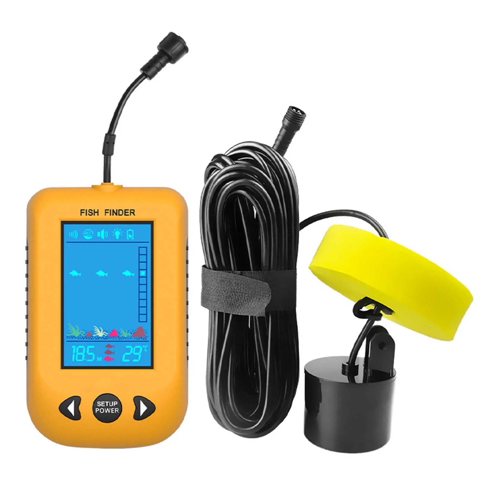 Portable Handheld Smart Fish Finder Bobber With Sonar Transducer Wired  Depth Finder For Kayaks And Boats HKD230703 From Fadacai06, $48.3