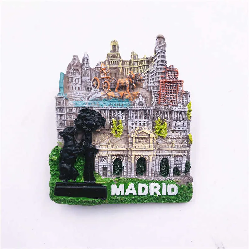  Madrid Spain 3D Fridge Magnet Travel Souvenir Gift,Home &  Kitchen Decoration Magnetic Sticker Madrid Spain Refrigerator Magnet  Collection : Home & Kitchen