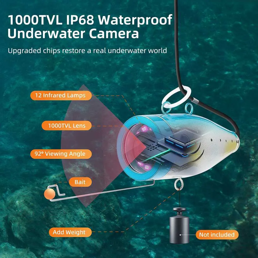 Fish Finder Eyoyo EF07B Underwater Fishing Camera 1000TVL IR