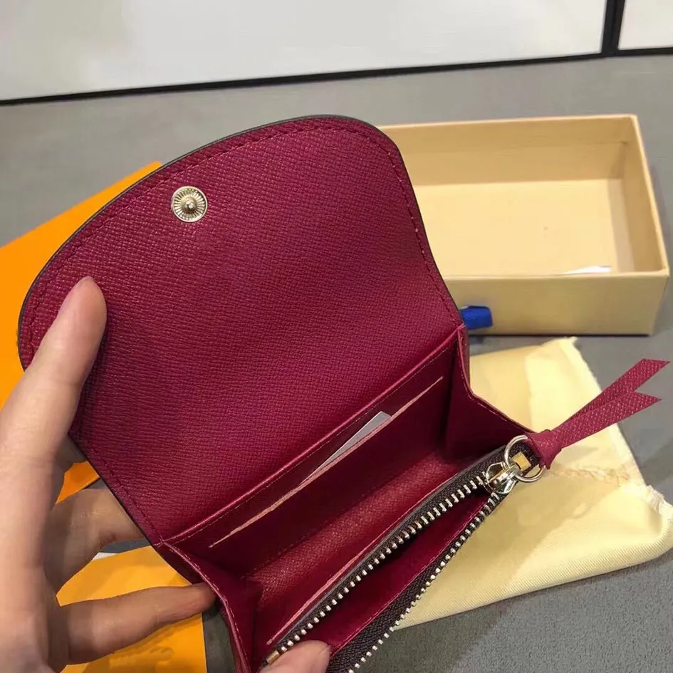 Luxury Genuine Leather Purse Wallets Fashion Designer Wallets mens Women Black Brown Letter flower printing wallet Multiple Bifold Short Small Wallets