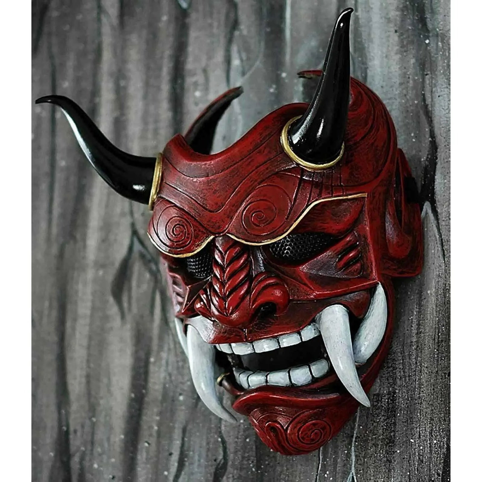 Masque Hannya / Masque Oni Rouge Portable / Masque Noh -  Canada