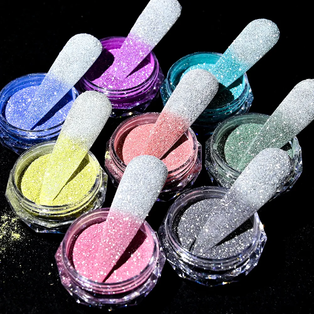 Thermal Nail Reflective Glitter Powder Nail Art Shinning Pigment