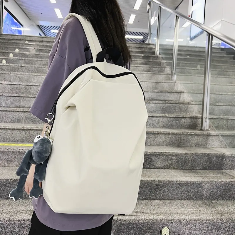 lu Simple Nylon tudents Campus Outdoor Bags Teenager Shoolbag Backpack Korean Trend With Backpacks Laptop Bag