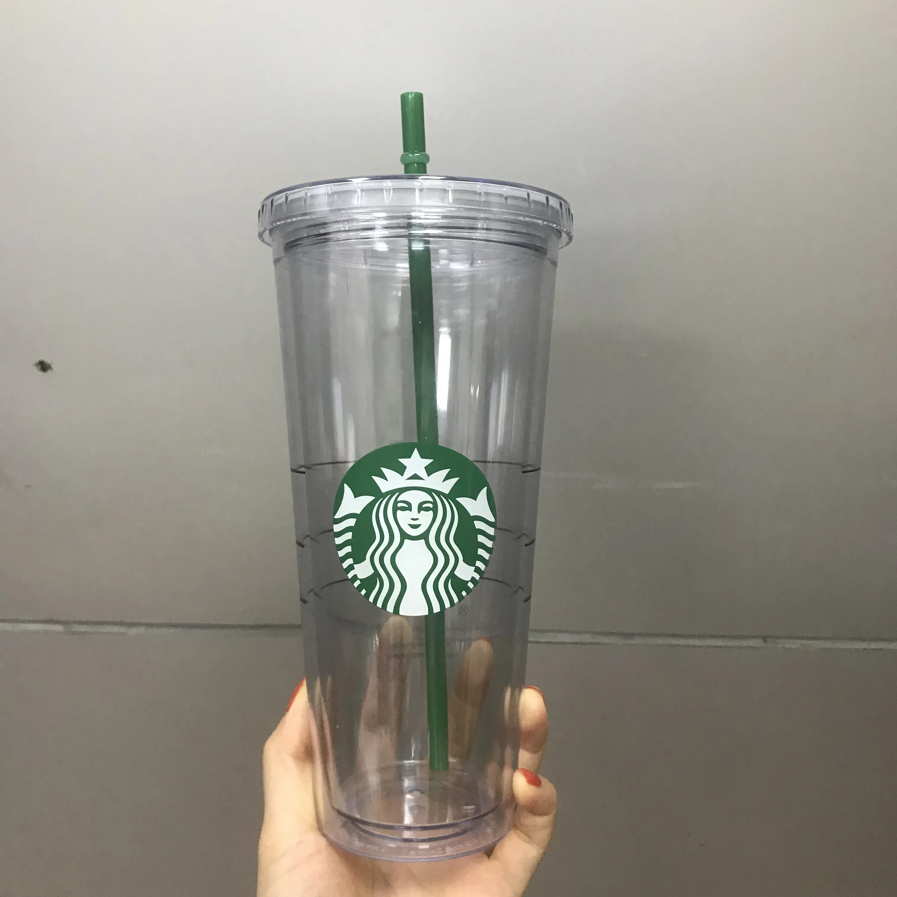 Reusable Iced Coffee Cup (24 Oz/Venti), Leak Proof and Double Wall