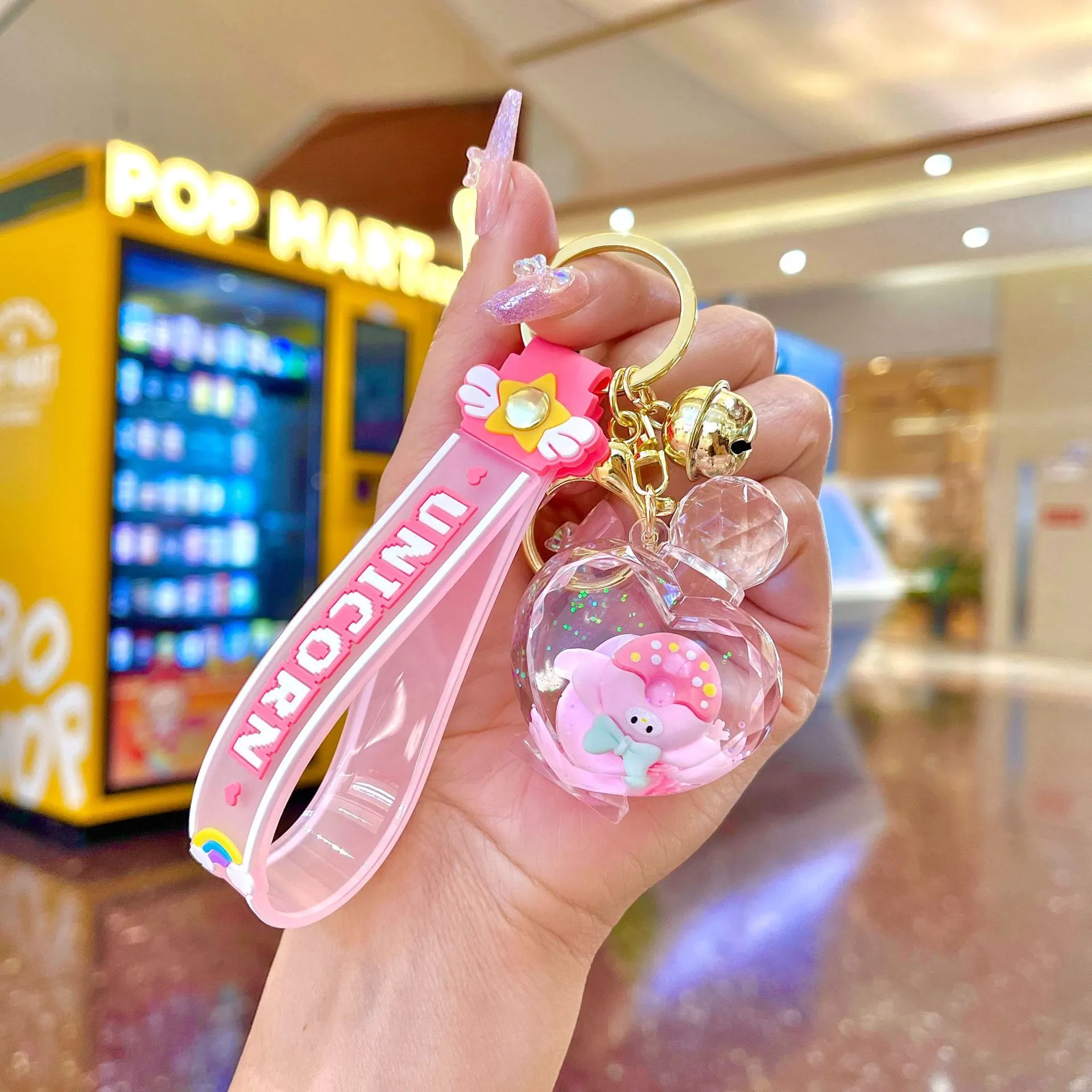 Unicorn Cute Cartoon Soft Silicone Wristband Strap Bag Key Holder Keychains  And Keyring Key Chains For