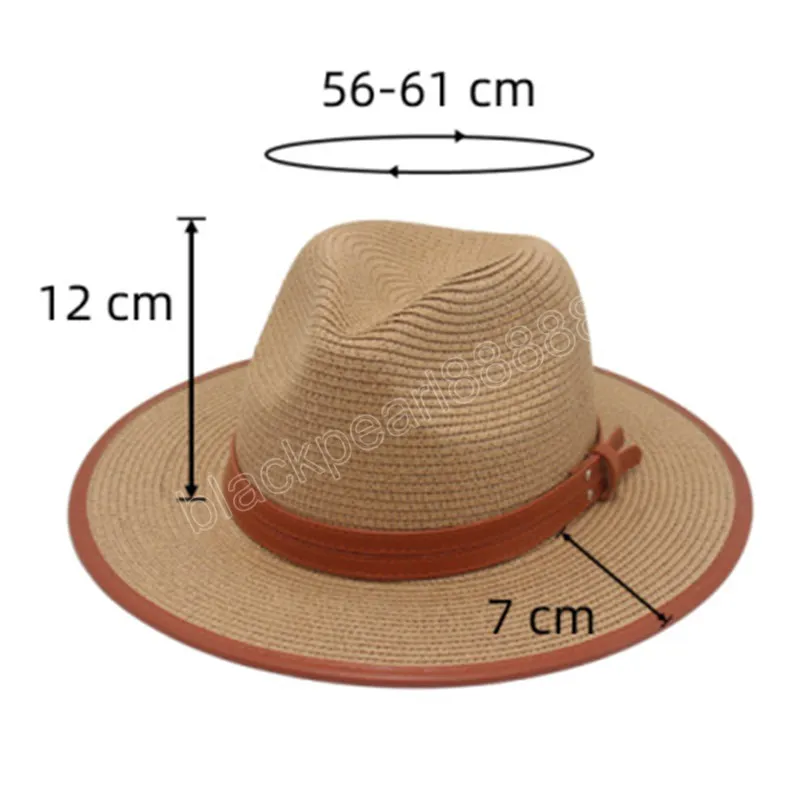 UPF UV Protection Wide Brim Straw Hat For Women And Men Fashionable Summer  Panama Western Beach Hat With Fedoras Jazz Cap From Blackpearl888888, $5.96