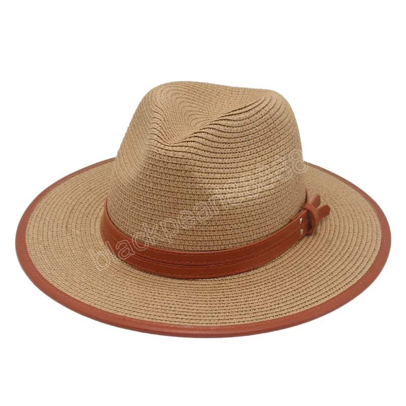 UPF UV Protection Wide Brim Straw Hat For Women And Men