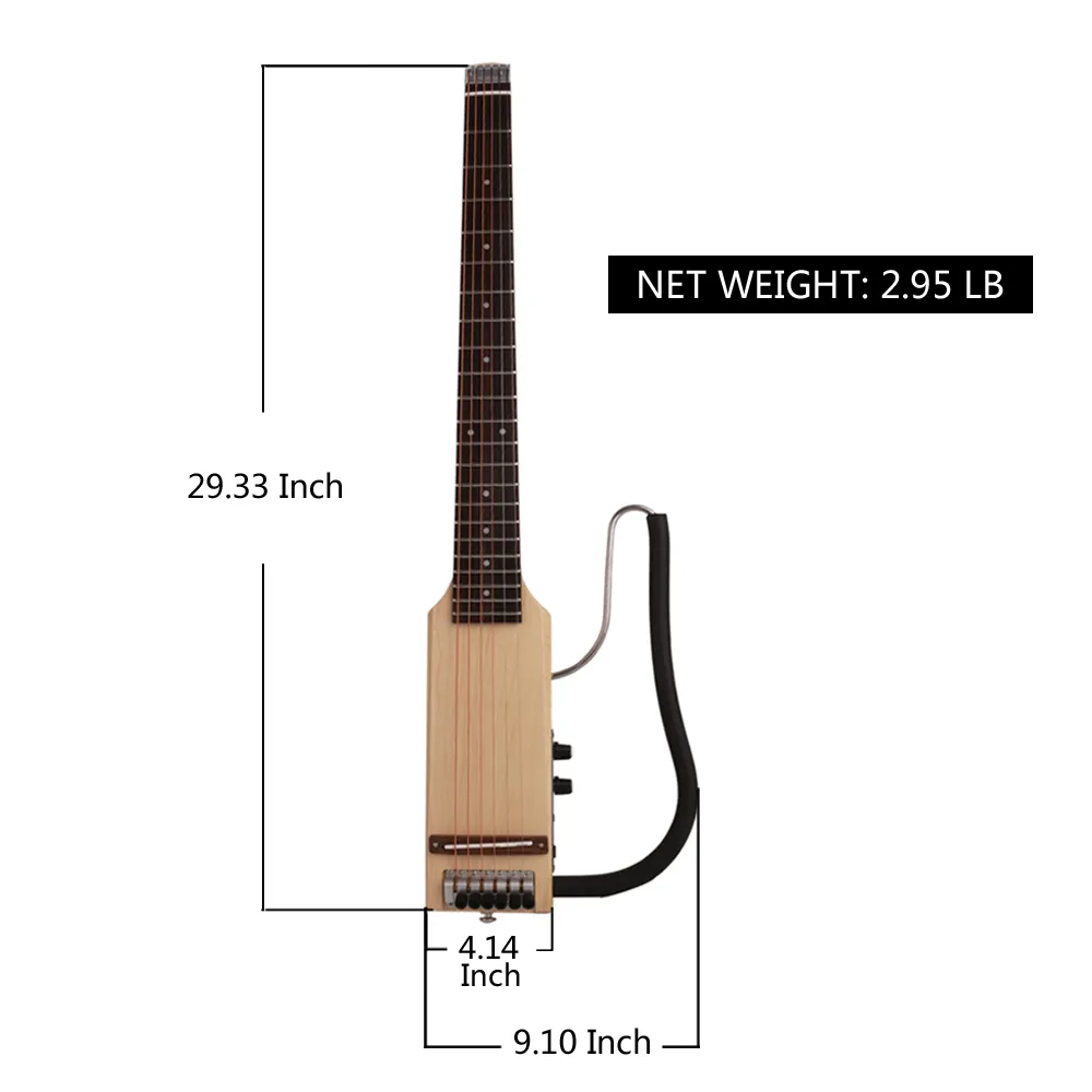 Electric Guitar Headless Silent Travel Guitarsを￥28,414