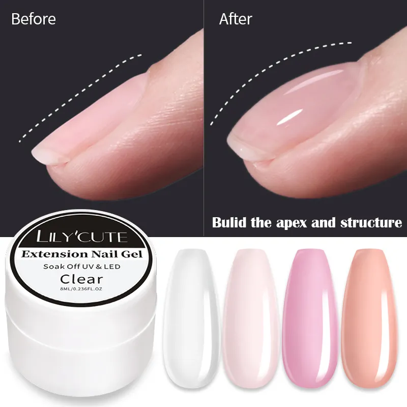 UR SUGAR UV LED Quick Extension Gel Nail Polish Pink Clear Nail Art Gel  Varnish | eBay