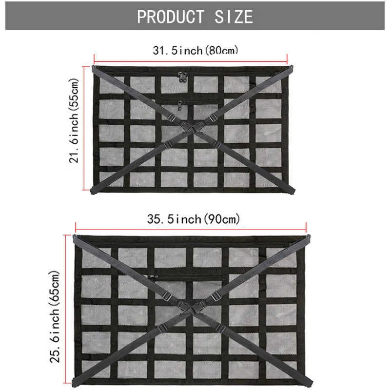 Dachnetz Auto Auto Decken Maschen Dach Innenraum Aufbewahrungstasche Auto  Dach Interieur Cargo Net Bag Sundries Aufbewahrungstasche GepäCknetz  Autodach (Color : Black) : : Auto & Motorrad