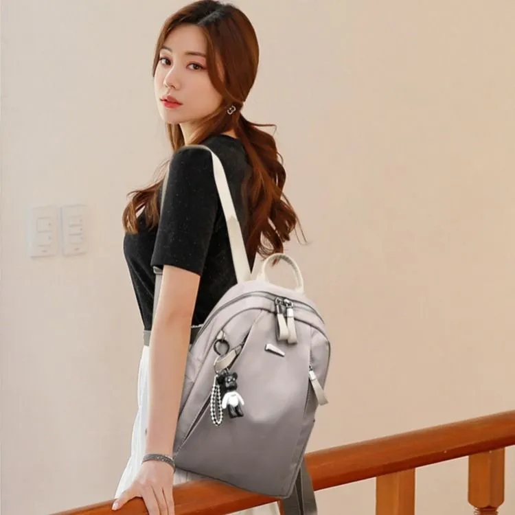 lu Oxford Cloth Backpack All-match Large Capacity Portable Women's Bag Fashion Simple Travel Backpack 717