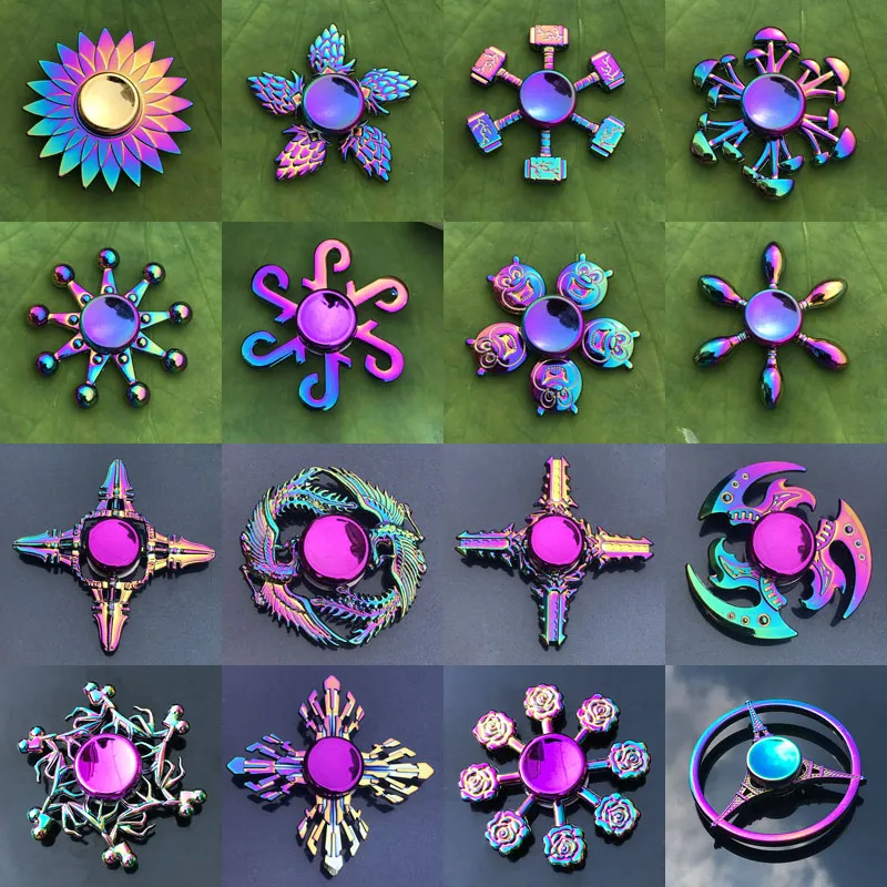 Multi Styles Fidget Spinner Finger Toy Zinc Alloy Metal Hand Spinners  Fingertip Gyro Spinning Top Stress Relief Decompression Toys Anxiety  Reliever From Hy0110, $1.48