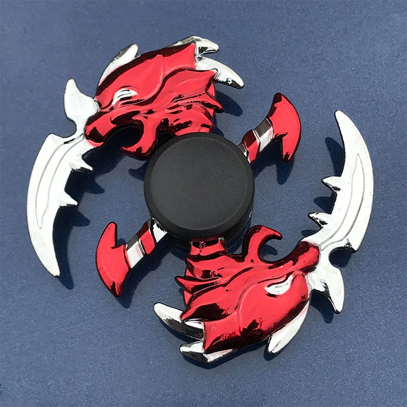 Fidget Spinner Cool Design Fidget Toy Creative Transformable Fingertip Gyro  Spinner Mech Chain Bearing Funy Decompression Anti-anxiety (red)