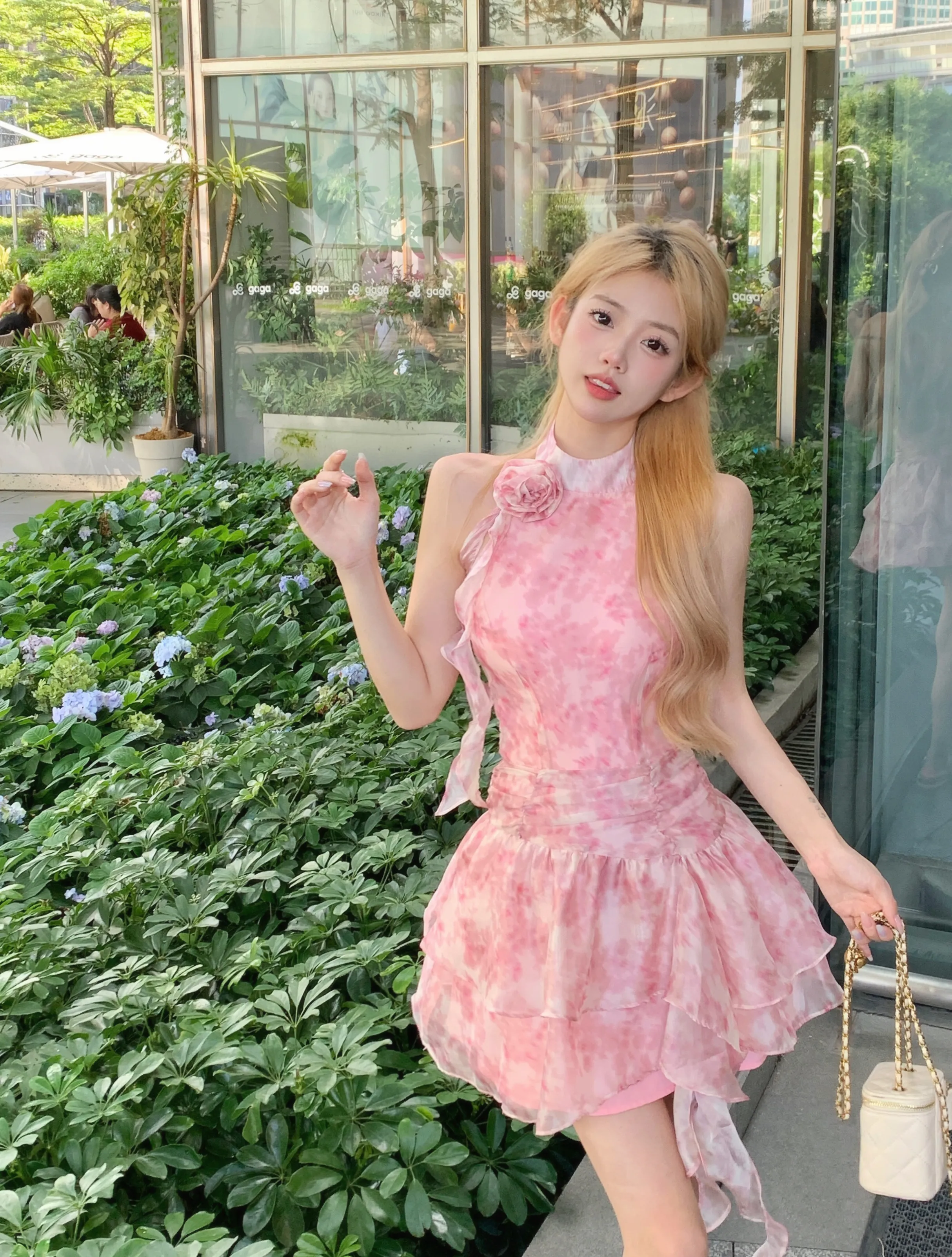 andmary Frill lacy tops ピンク 新品未使用