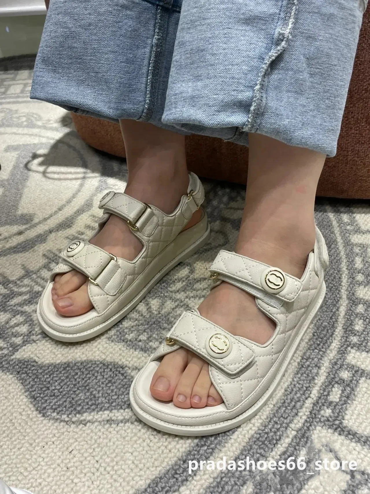 Frankreich Frauen Sommersandalen Mesh Plattform Gladiator Pantoffeln Weben Patchwork Luxus Designer Schuhe Kanal Open to Chaussure Femme Flats Folie
