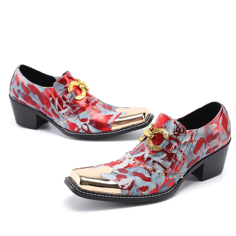 Wholesale Handmade Genuine Leather Mens Floral Dress Shoes With Steel Toe 6.5cm Width Perfect For Fashionable Parties And Weddings At Only 76.89 DHgate.Com