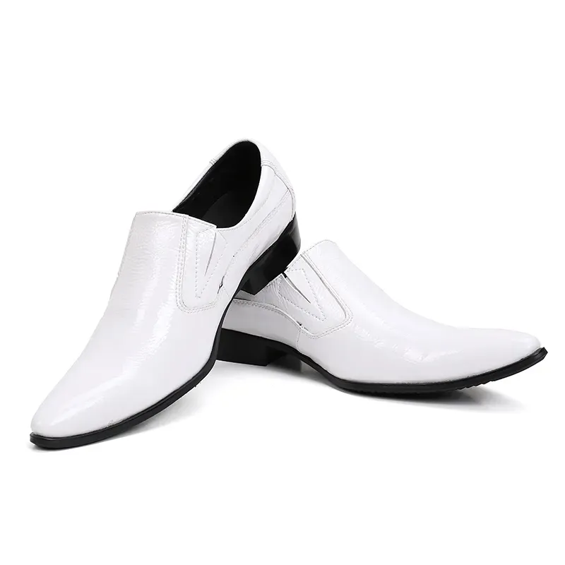Men's Genuine Leather Slip-On Dress Shoes White Pointed Toe Flat Heel Medium Width from Dhgate Dress Shoes - price 85.43 Men's Genuine Leather Slip-On Dress Shoes White Pointed Toe Flat Heel Medium Width from Dhgate Dress Shoes - price 85.43