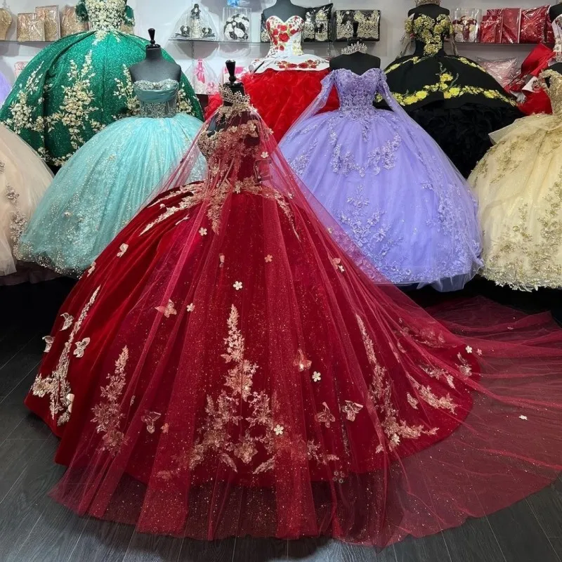 Vestidos de xv años color rojo con dorado cheap