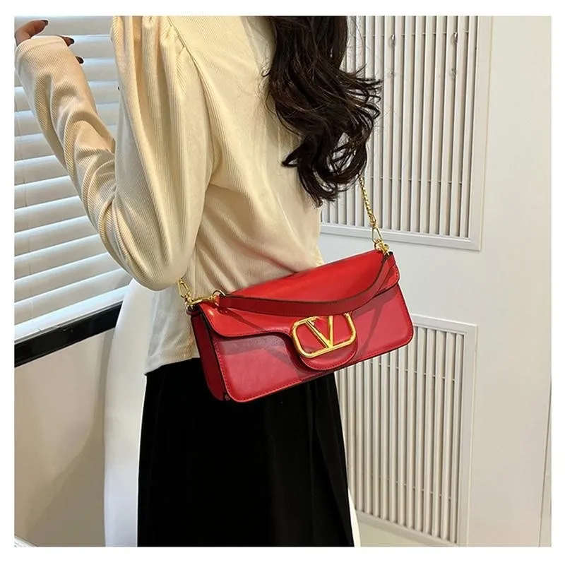 Luxury Brand Designer Chain Shoulder Bags Fashion V Letter Handbag Wallet Vintage Ladies Solid Color Leather Handbag Designer Shoulder Bag Crossbody Bag DHL Free