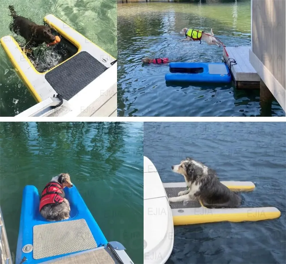 Floating dog ramp for pontoon boat hot sale