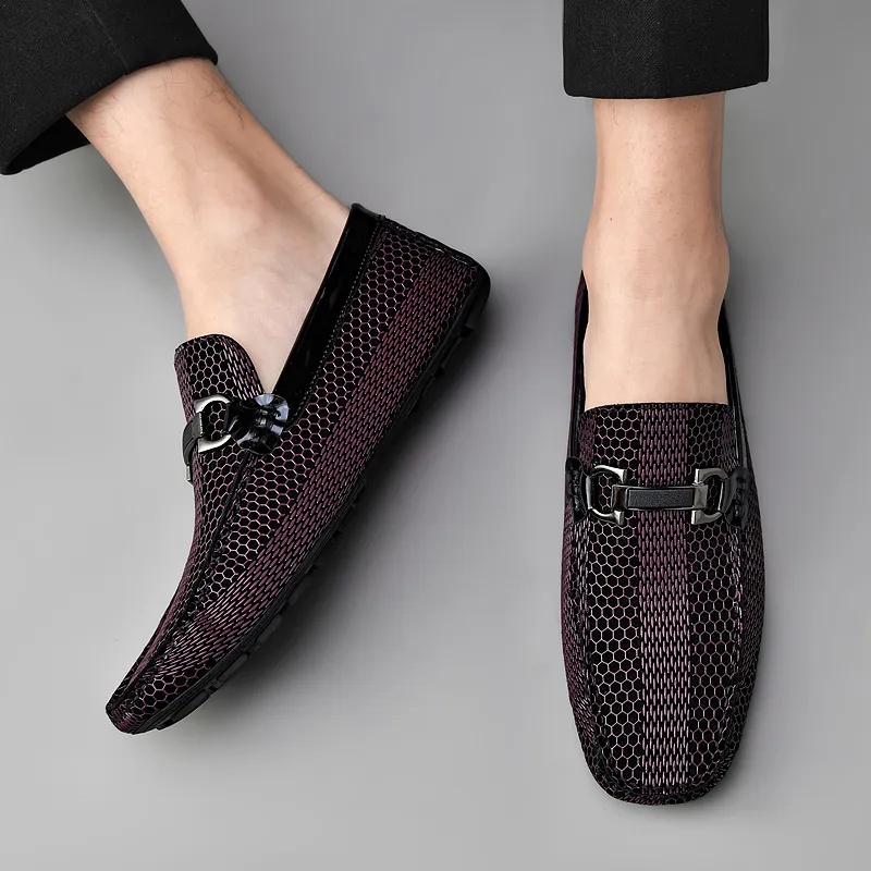 Mens Slip-On Loafers Moccasin Slippers Men Casual House Driving Shoes-Lightweight/Comfort/Breathable- Removable Insole