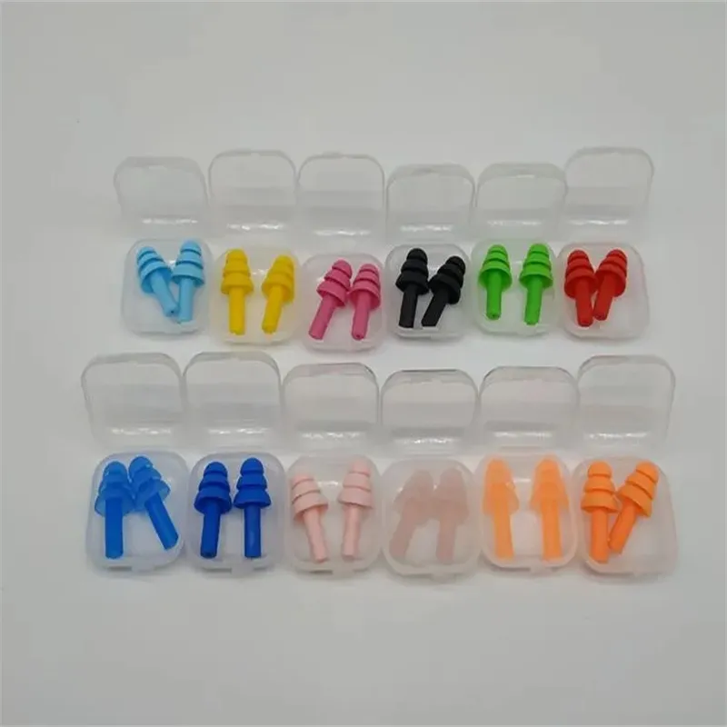 Schwimmende Ohrstöpsel 10 Paar,Silikon Ohrstöpsel für Kinder Erwachsene  Wasserdicht 5-Farben Weiche Schlafen Ohrstöpsel Anti-Lärm Ohrenschutz