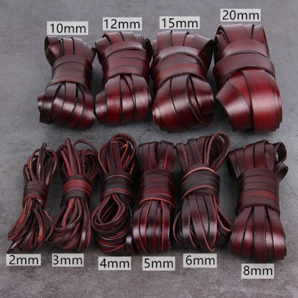 Premium Cow Leather Cord For DIY Jewelry Making Vintage Flat Round Strand  With High Quality The Rope For Necklaces And Bracelets Available In 1.5  10mm Sizes From Trendyleather007, $0.44