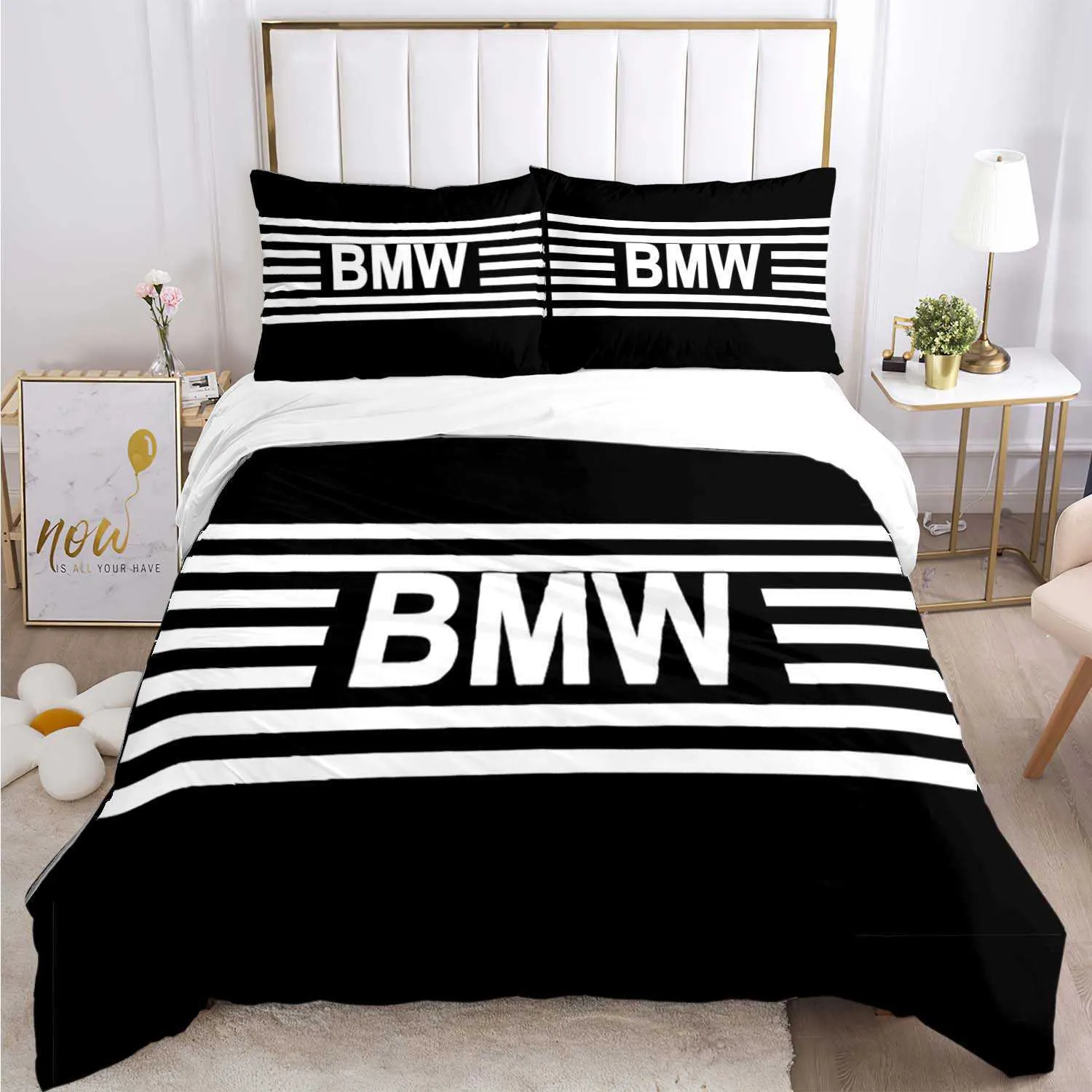 B BMW Muster Bettbezug Fall Bettwäsche Dreiteilige Set Multi Size Bettdecke  Set Bettbezug Bettwäsche Sets L230704 Von 26,95 €
