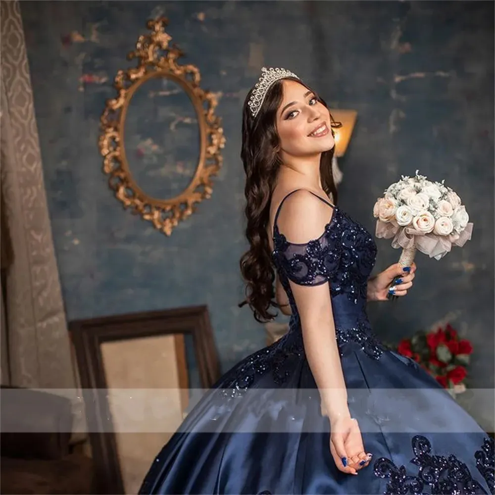 Simple Navy Blue Long Prom Dresses with Pockets APD3086 – SheerGirl