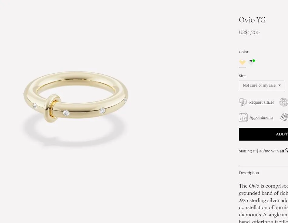 Spinelli Kilcollin x Hoorsenbuhs 18kt yellow and white gold diamond ring - YELLOW GOLD