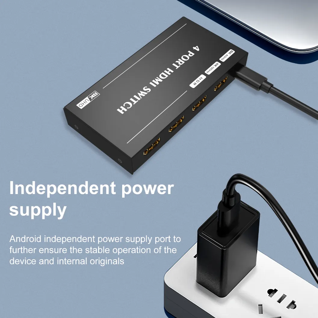 Commutateur HDMI 4K 60Hz 2 Entrées 1 Sortie - Pour PC, Xbox, PS4, PS5, Moniteur, TV, Projecteur