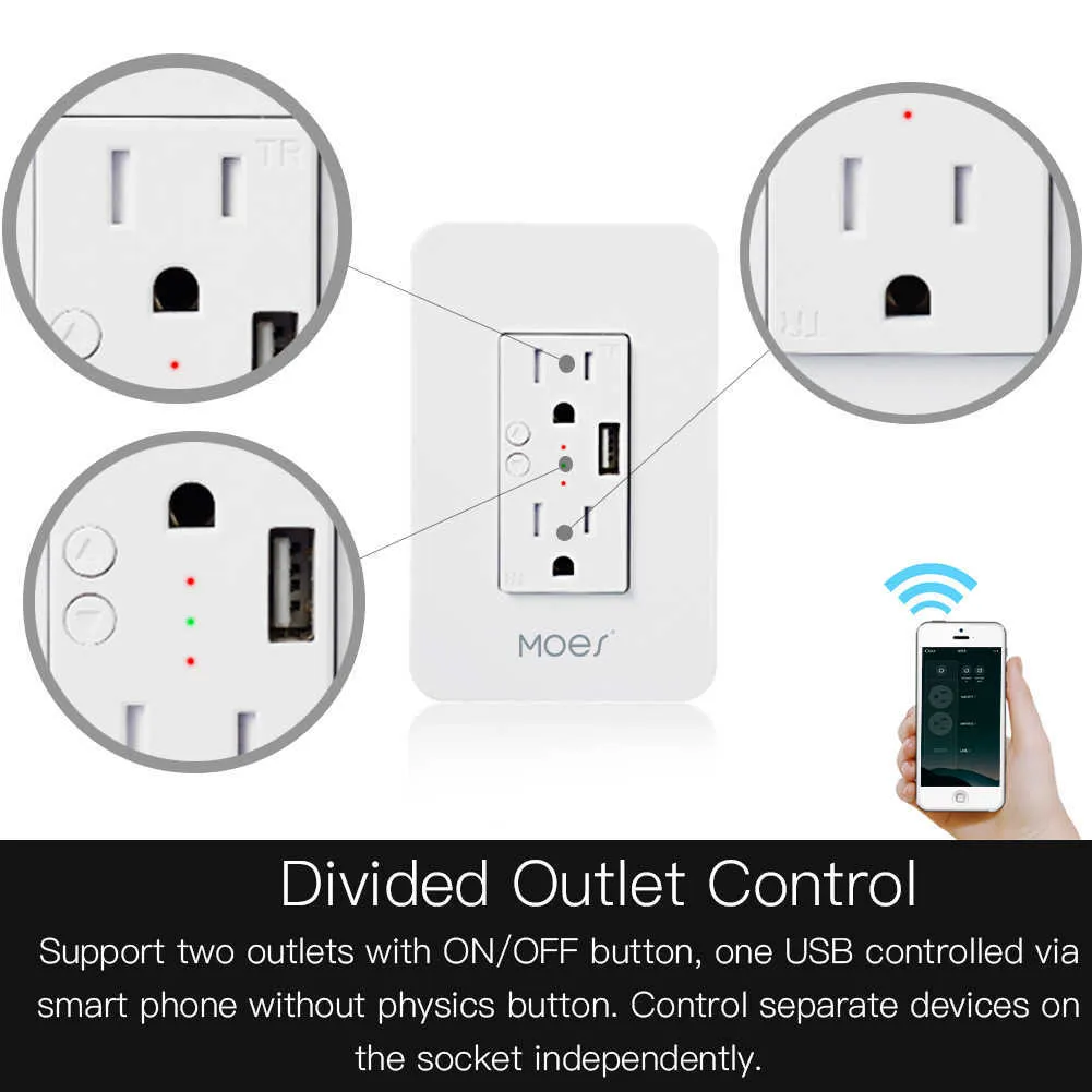DHgate.com:Smart Power Plug Outlet with 2 USB Ports, Alexa Compatible ...