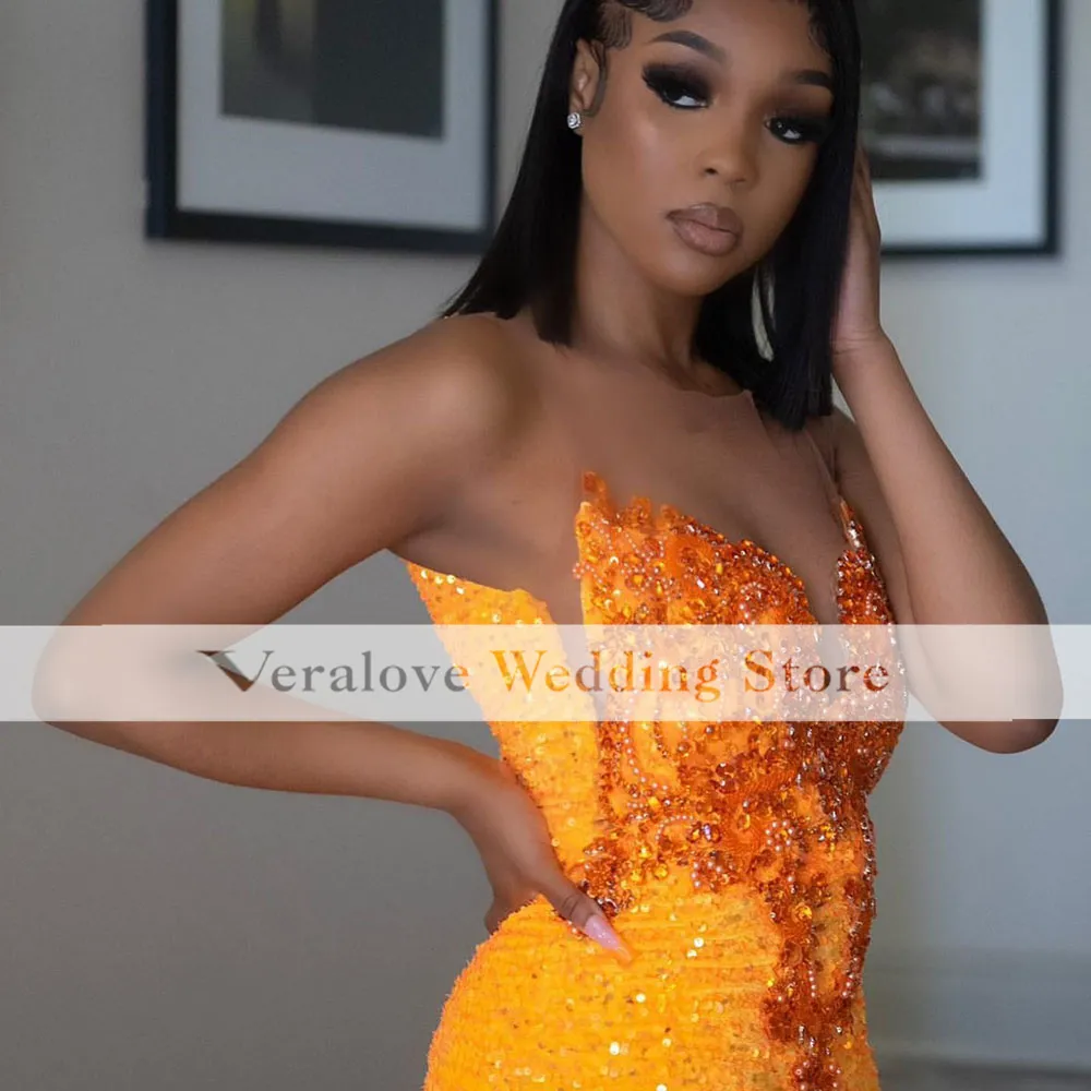 open lace back dress Zapaka Women Sparkly Black Golden Long Prom Dress with Slit Strapless Sheath Beaded Sequin Party Dress with Lace Up Back, Black Golden / US26W