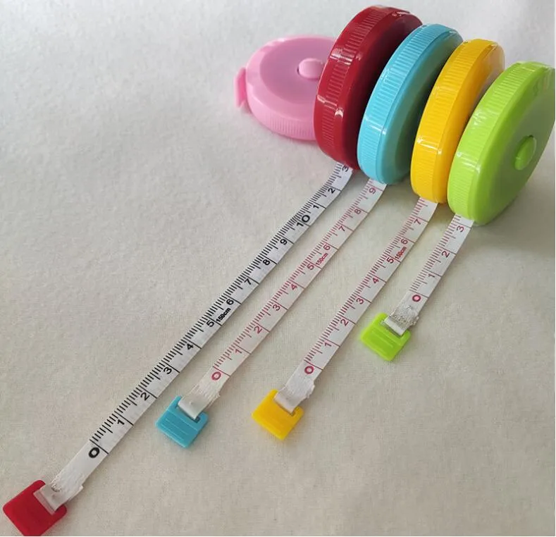 Self-tightening Body Measuring Tape Ruler 150cm/60 Inch Sewing Tailor  Dressmaking Measure Ruler Meter Film for Waist Chest Legs