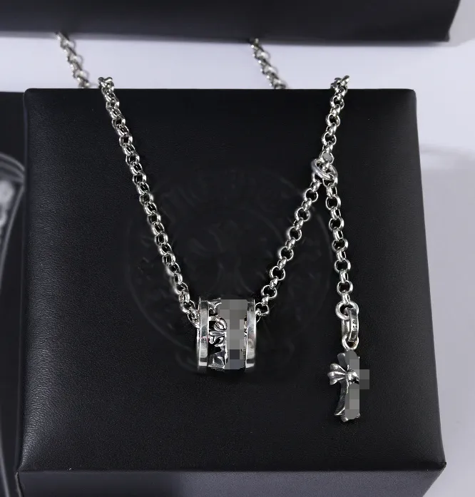 Necklace Fashion Trend Cross Small Waist Fashion Brand Japanese and Korean Couples Collarbone Chain Men's and Women's Individual Pendant Thai Silver Necklace